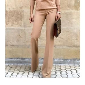 ZARA Camel Flared Trousers/Pants Blogger SS19 L